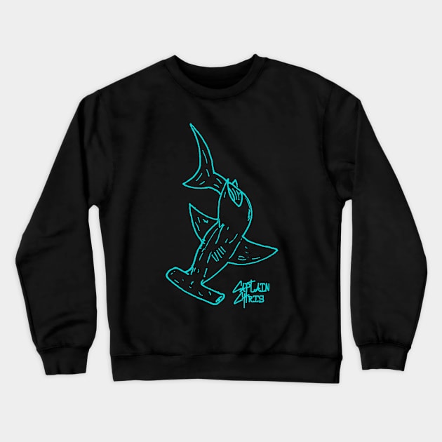 Hammerhead Crewneck Sweatshirt by CaptainChrisArt